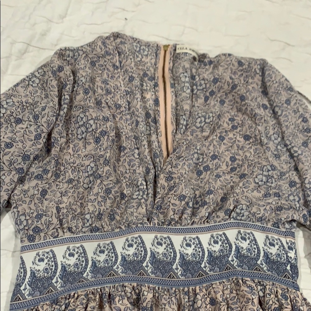 Ulla Johnson Blue and Cream Paisley Maxi Dress - Picture 2 of 6